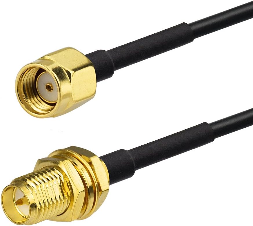 WLAN-Antennen Verlängerungskabel RP-SMA-Stecker auf RP-SMA-Buchse RG174-Koaxialkabel für WLAN-Router, Sicherheitskamera, kabelloser Mini-PCI-Express-PCIE-Netzwerkkartenadapter, 10m