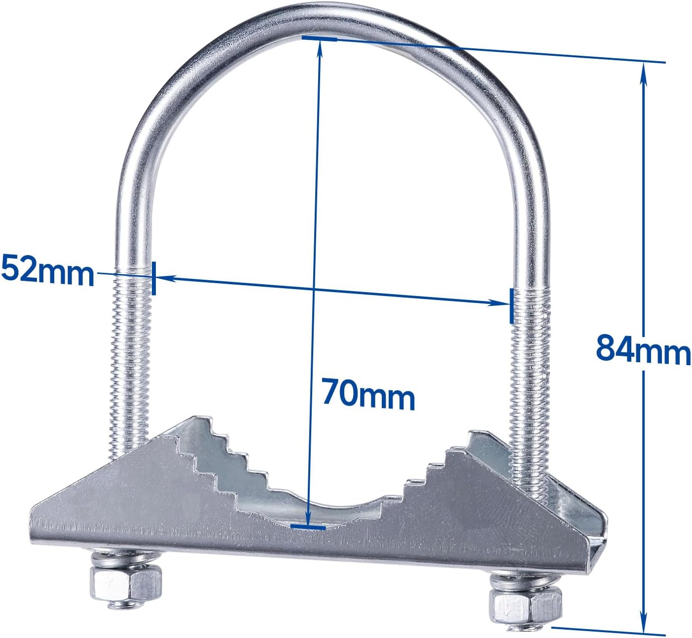 Bingfu SAT Mastschelle Doppelschelle Mast Schelle Korrosionsschutz für Outdoor LoRa Antenne Starlink Antenne WLAN Antenne, 4G LTE-Antenne, Amateurfunk-Antenne, DVBT Antenne