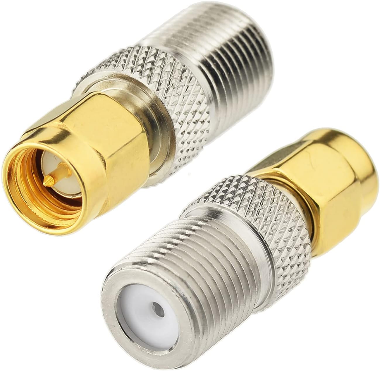 BINGFU DAB Antenne Adapter F Buchse auf SMA Stecker Stecker 2 Kit kompatibel mit DAB + Radio Pioneer Clarion Pure Alpine