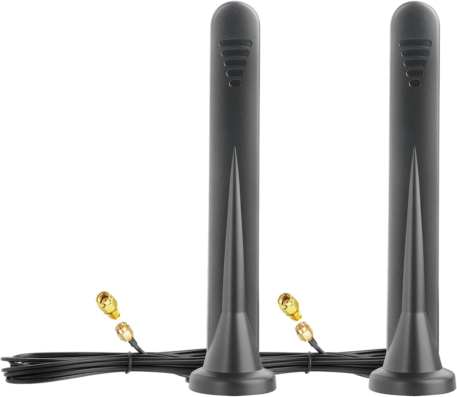 Bingfu GSM 3G 4G 5G Antenna 600-6000MHz 3dbi SMA Male Magnetic Base with 10ft Cable 2-Pack for Cellular Router Modem Mobile Hotspot Trail Camera