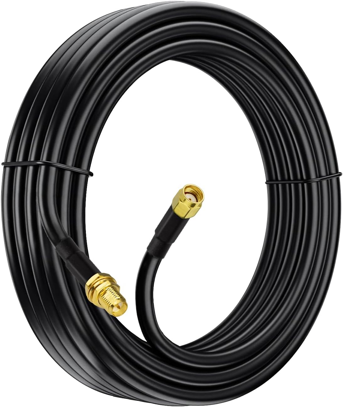 Bingfu WiFi Antenna Extension Coaxial Cable 10ft RP-SMA Male to RP-SMA Female Bulkhead Mount Double Shielded Low Loss ALSR240 Cable for WiFi Wireless Router Hotspot Security IP Camera