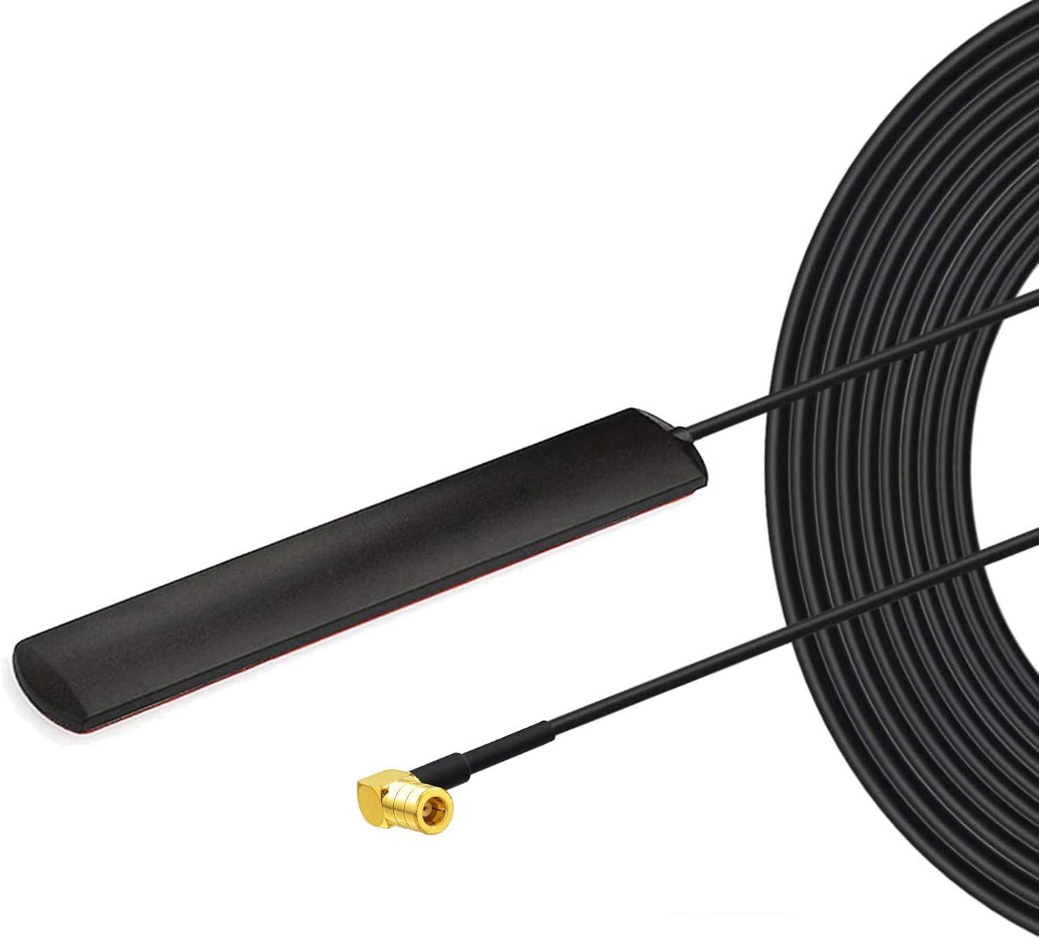 Bingfu DAB Car Antenna SMB Adhesive Mount Hidden Patch Antenna with 3 m RG174 Cable Compatible with Car Stereo Receiver Media Head Unit, Marine Boat Radio Stereo Receiver