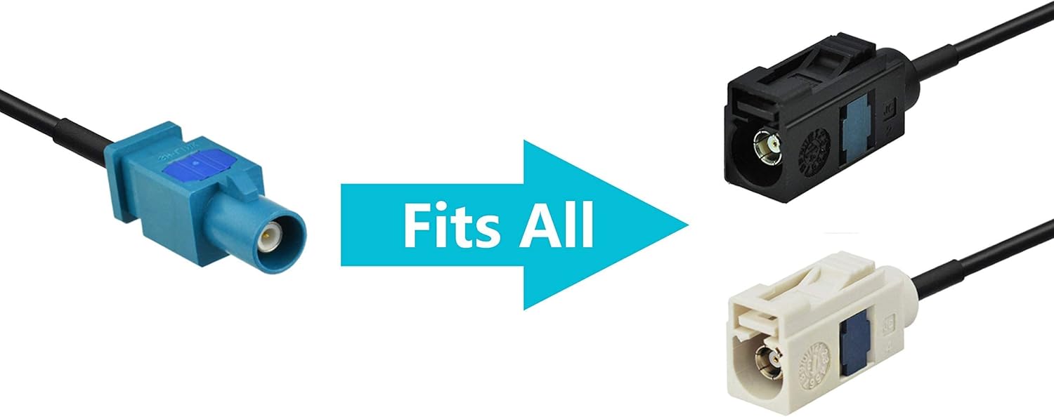 Bingfu Fakra Z-Stecker auf DIN-Stecker Kabel Autoradio Antennenadapter Verlängerungskabel 15 cm für Autoradio Audio HD Radio Head Unit CD Media Player Empfänger