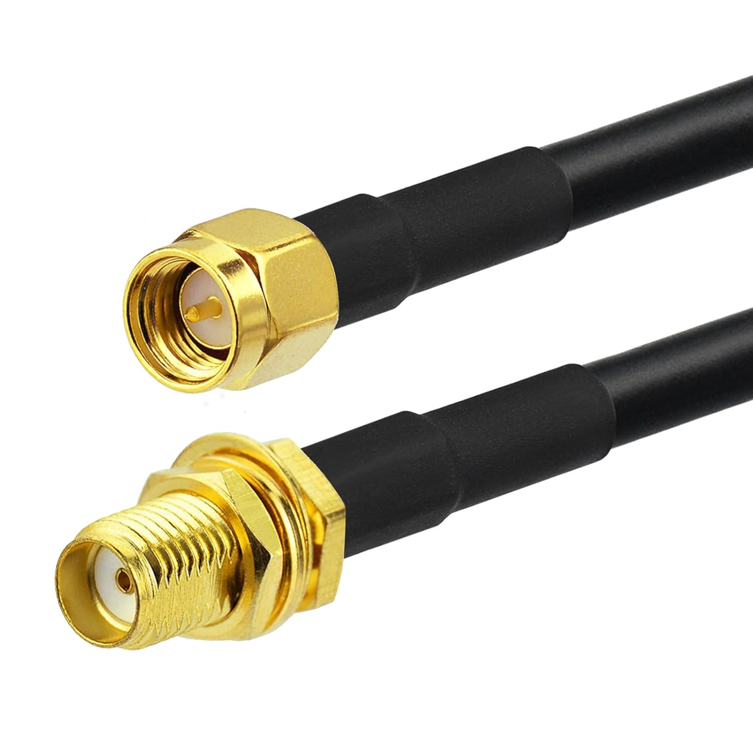 SMA-Verlängerungskabel, SMA-Stecker auf Buchse ALSR240 Verlustarmes Antennenverlängerungskabel Kompatibel mit 4G LTE-Router, Gateway, Modem, Mobilfunk, SDR-Dongle-Empfänger, 1m