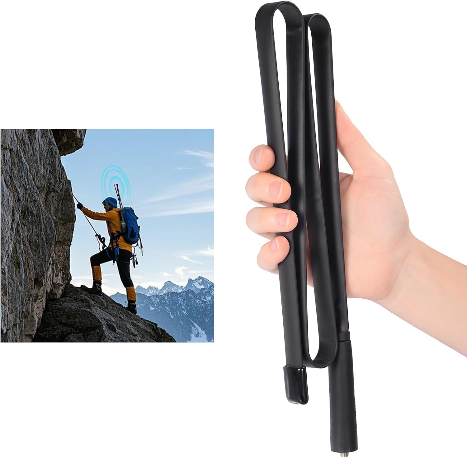 Bingfu Dual Band VHF UHF 136-520MHz 42.5 inch Foldable CS Tactical SMA Female Ham Radio Antenna with 3 feet Extension Relocation Cable for Baofeng BF-F8HP UV-5R UV-82 BF-888S GT-3 Ham Radio