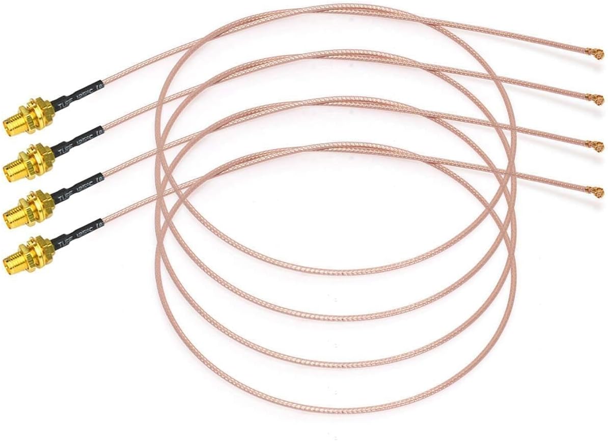 Bingfu Dual Band WiFi 2.4GHz 5GHz 5.8GHz 8dBi RP-SMA Male Antenna 20cm 8 inch RG178 Cable 4-Pack for WiFi Router Wireless Mini PCI Express PCIE Network Card Adapter