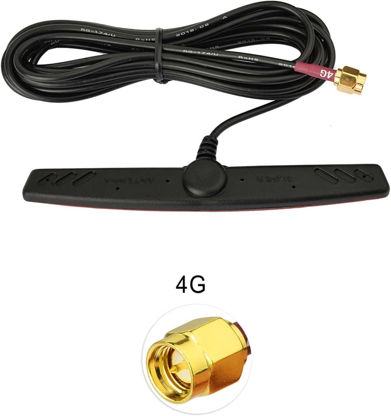 Bingfu 4G LTE Patch Antenne 698–2655 MHz SMA-Stecker TS9-Adapter 3-m-Kabel