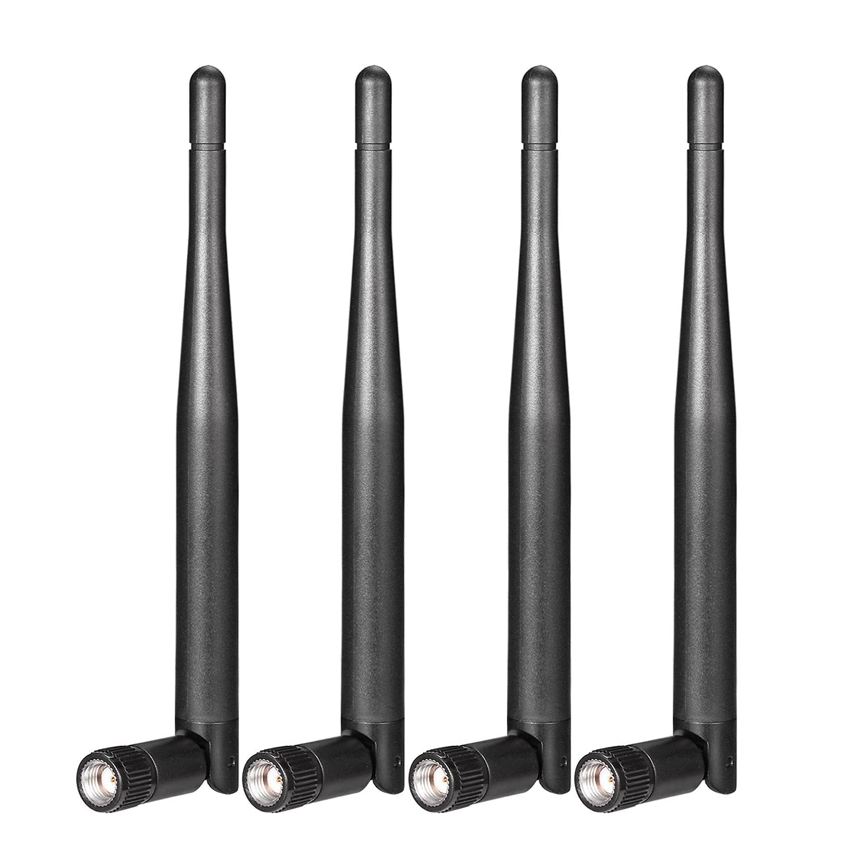 Bingfu Dual Band WiFi Antenna 2.4GHz 5GHz 5.8GHz 3dBi RP-SMA Male Antenna Replacement (2-Pack) for WiFi Router Wireless Network Card USB Adapter Security IP Camera Video Surveillance Monitor