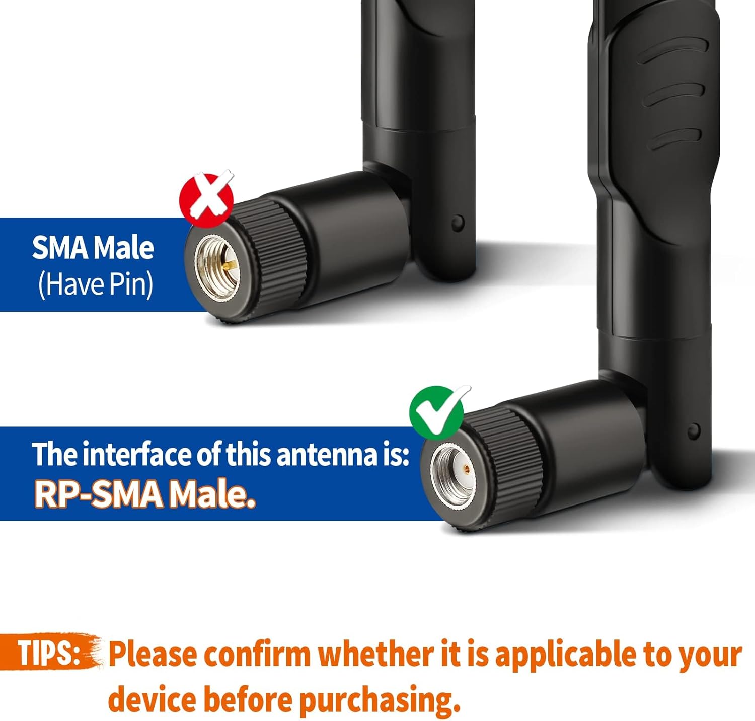 Bingfu 4G LTE Cellular Trail Camera Antenna 8dBi RP-SMA Male Antenna (10-Pack) Compatible with Spypoint Link Micro Solar EVO Link S Dark Wildlife Hunting Game Cam Outdoor Mobile Security Camera