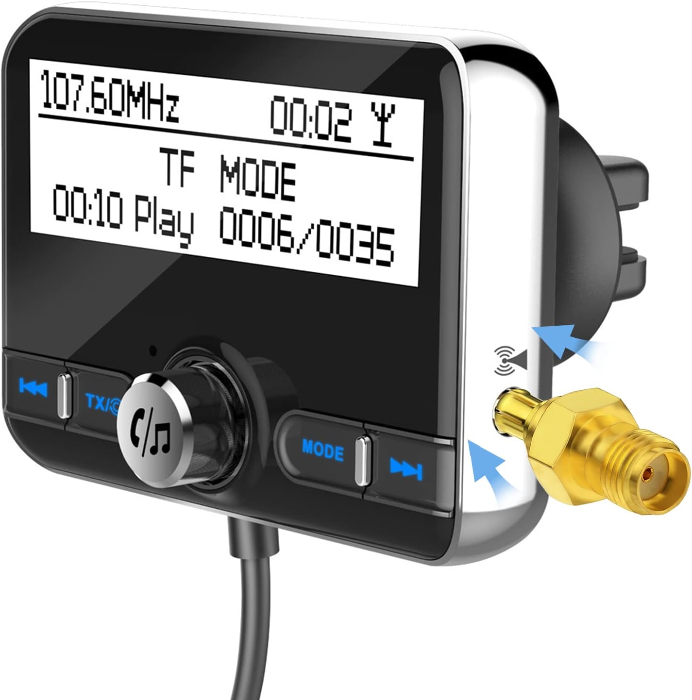 BINGFU DAB Antennenadapter MCX Stecker auf SMA Buchse Antennenstecker 2 Stück kompatibel mit DAB + Radio Alpenpionier Clarion Pure Revo MEHRWEG