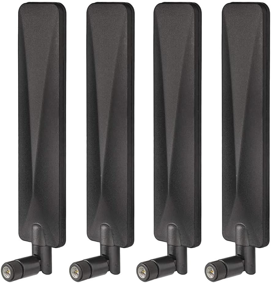 Bingfu 4G LTE Antenna 9dBi SMA Male Cellular Antenna (4-Pack) Compatible with 4G LTE Wireless CPE Router Hotspot Cellular Gateway Industrial IoT Router Trail Camera Game Camera Outdoor Security Camera