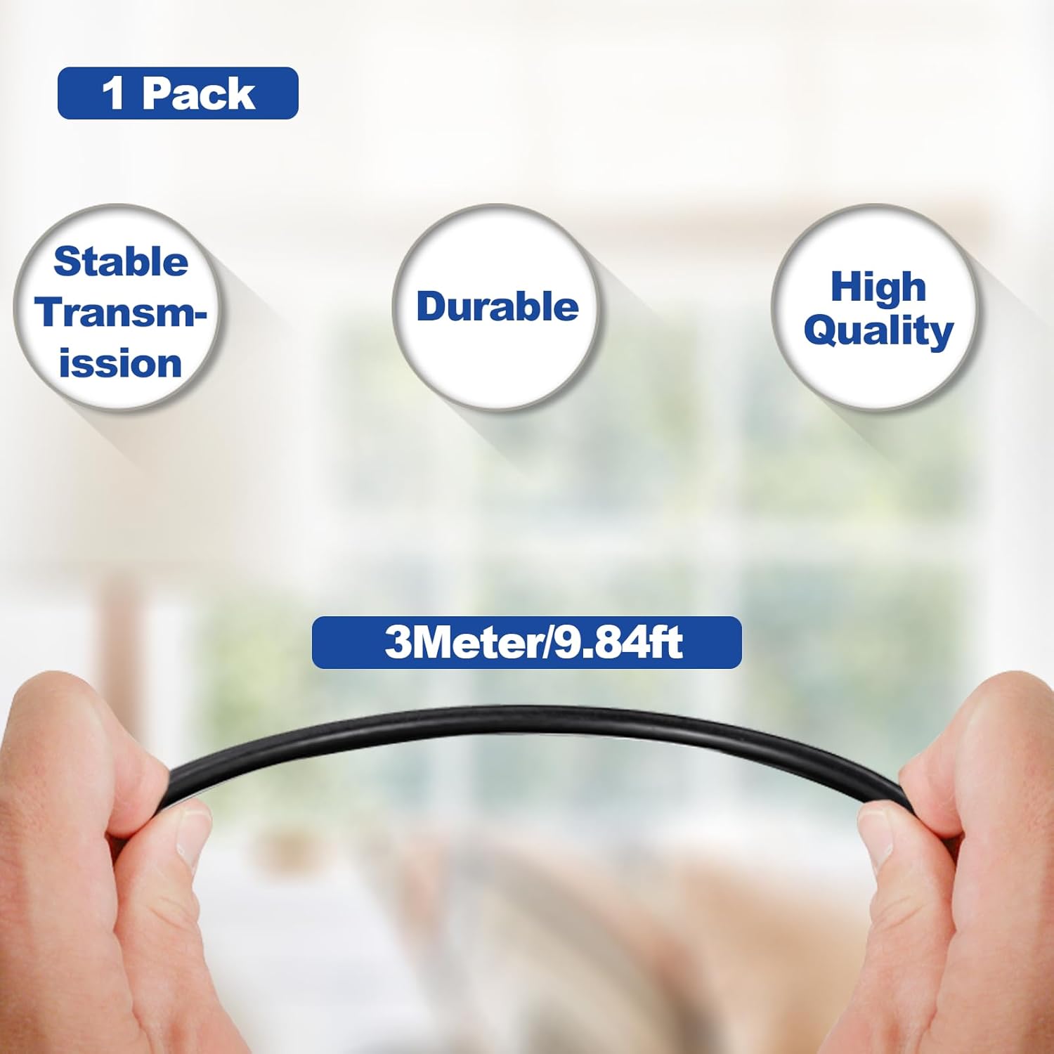 Bingfu SMA-Verlängerungskabel, SMA-Stecker auf Buchse ALSR240 Verlustarmes Antennenverlängerungskabel Kompatibel mit 4G LTE-Router, Gateway, Modem, Mobilfunk, SDR-Dongle-Empfänger, 3m