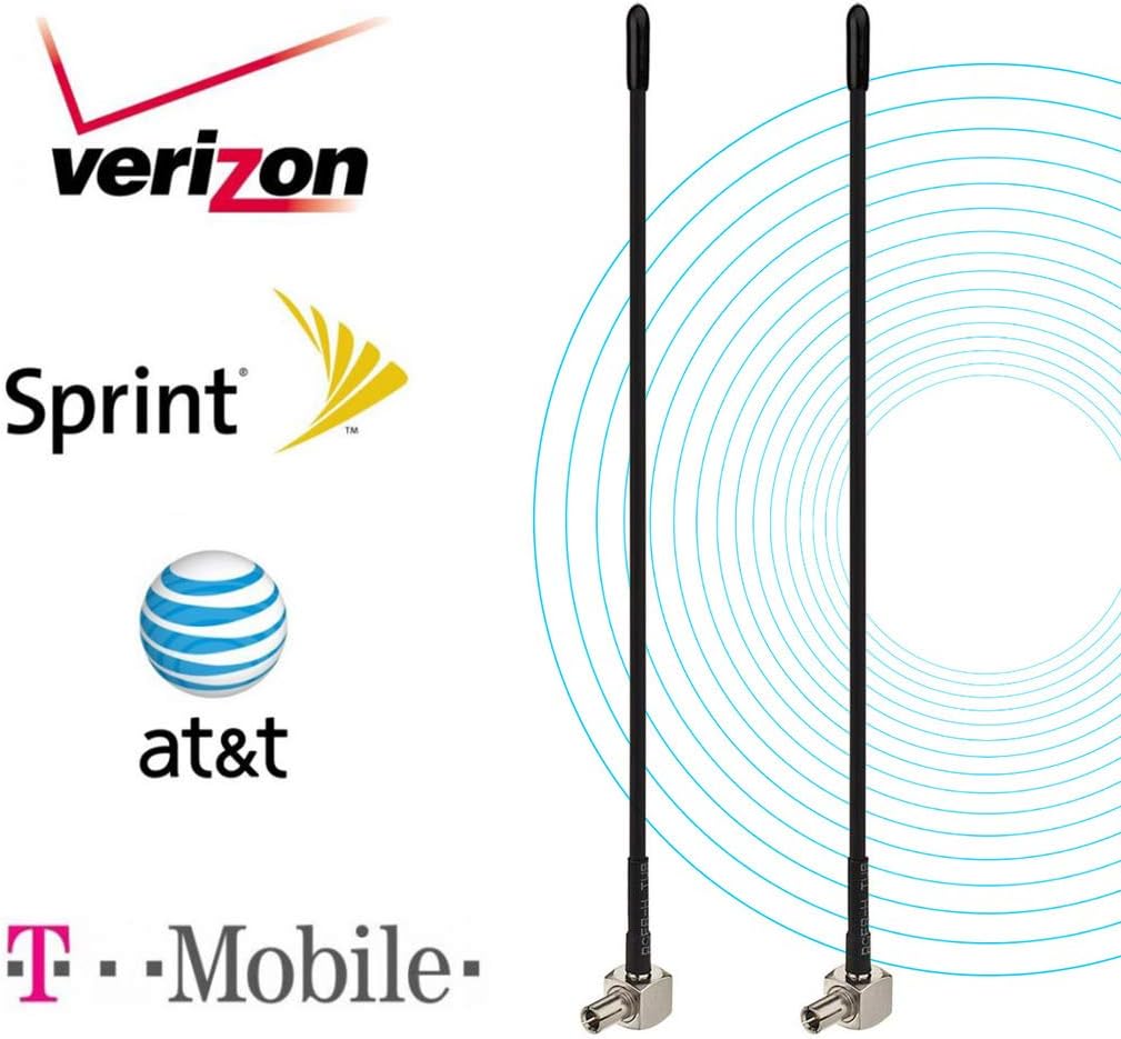 Bingfu 4G LTE Antenna Mini Soft Whip TS9 (2-Pack) Compatible with Verizon AT&T T-Mobile Sprint 4G LTE Mobile Hotspot MiFi Router Cellular Broadband Modem USB Modem Dongle Adapter
