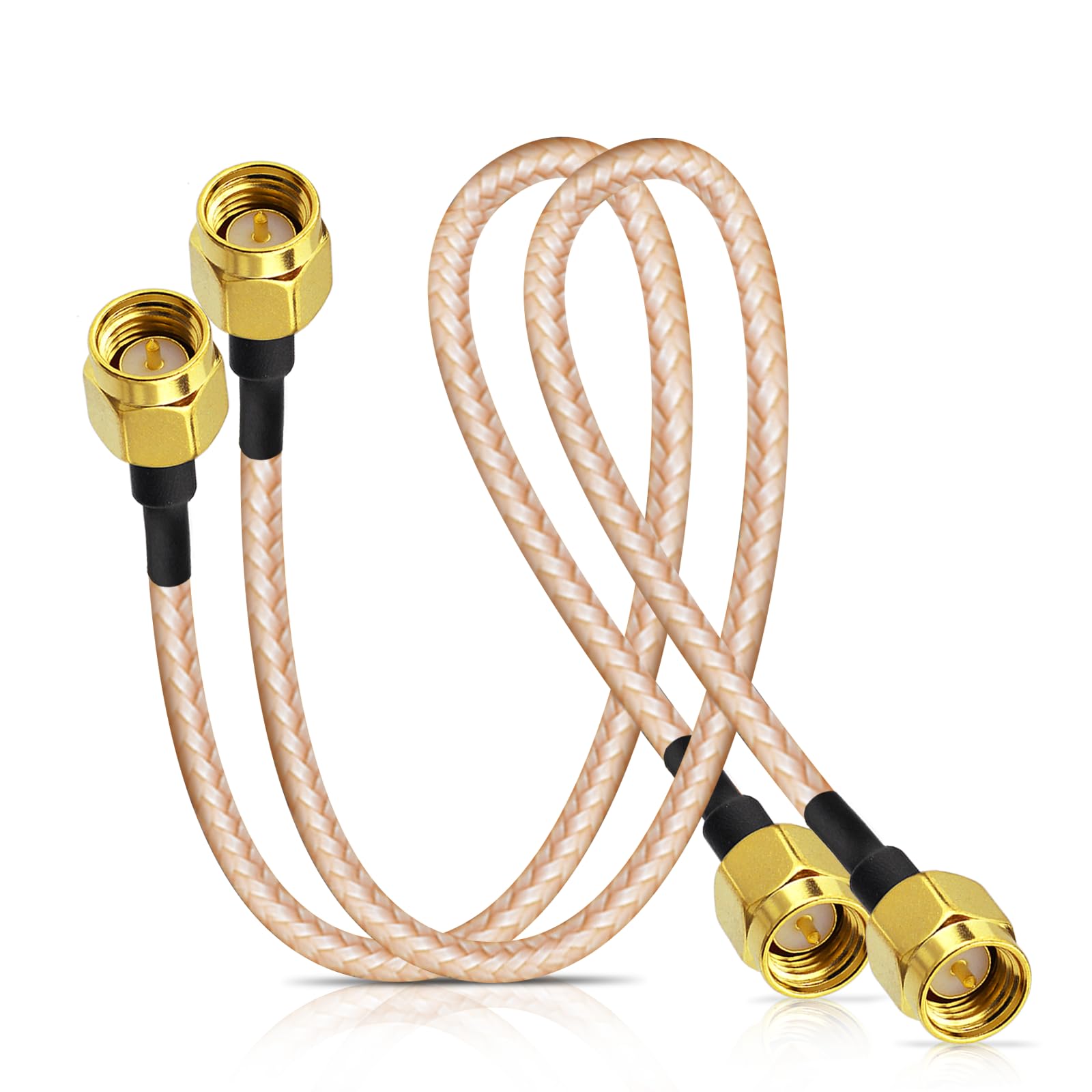 Bingfu SMA Splitterkabel 15 cm SMA-Buchse auf 2X SMA-Stecker Kabel