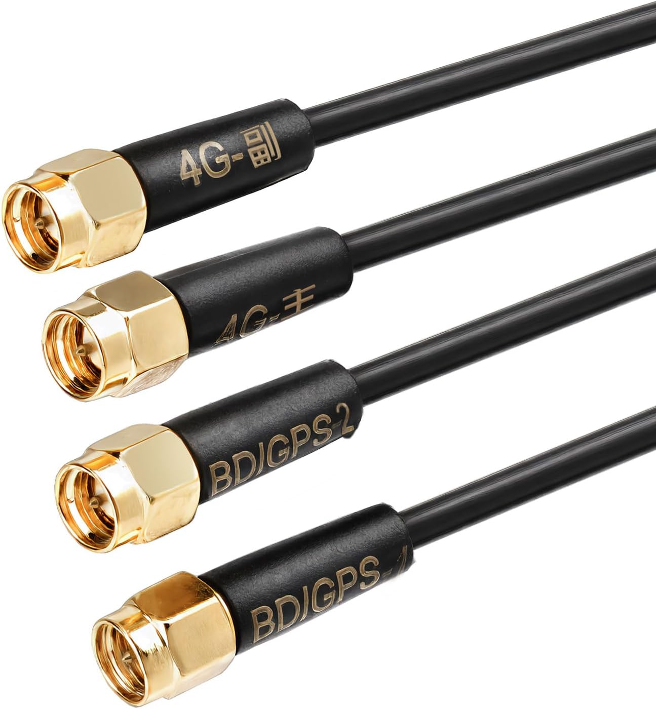 Bingfu Dual Band GPS/BeiDou & Dual 4G Cellular Active SMA Antenna Vehicle IoT Automotive Satellite Positioning Navigation Tracking Antenna