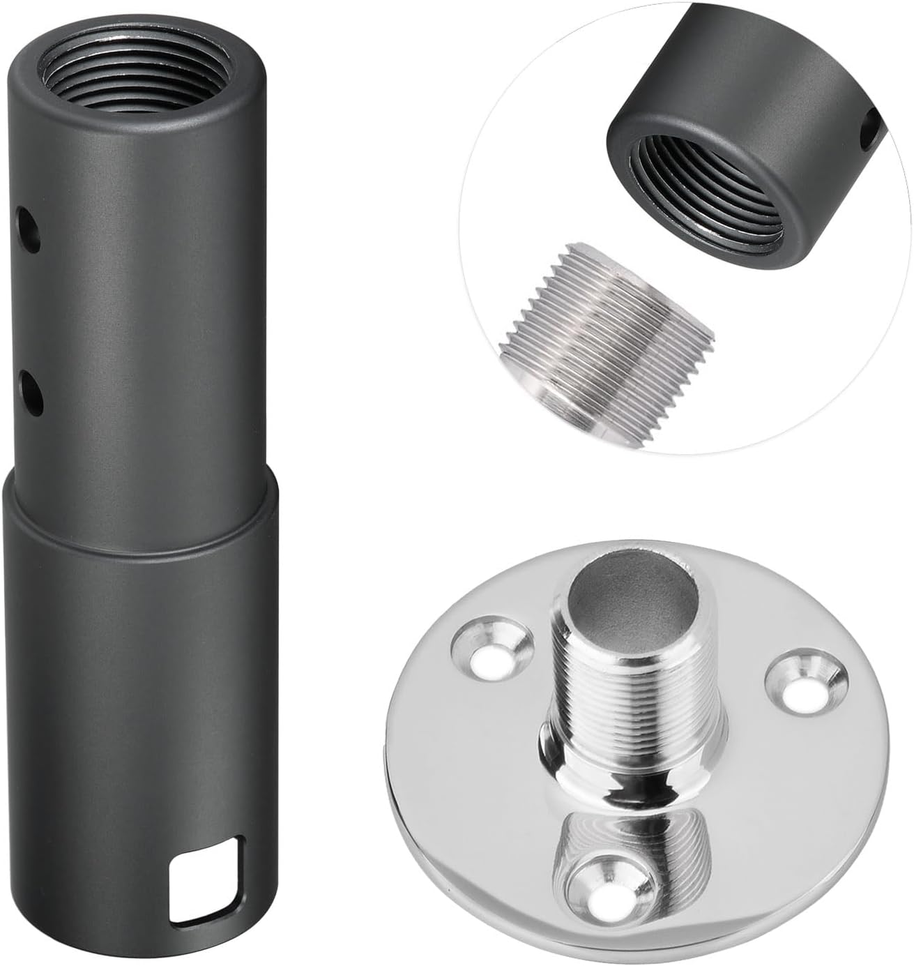 Antennen-Montagesatz für Starlink Satellitenschüssel Dishy V2 Standard Actuated Antenne - Solider Rohradapter & Edelstahl-Antennenbasis-Kit - für Marine-, Boots- und Automobilanwendungen