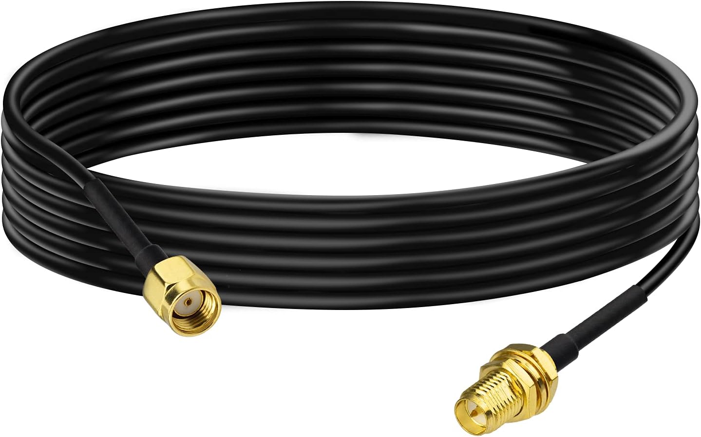 Bingfu RP-SMA Stecker auf RP-SMA Buchse Kabel 2m RG174 WiFi-Antennenverlängerungs Koaxialkabel für Drahtlose Mini PCI Express PCIE Netzwerkkarte USB Adapter Router Booster IP Kamera