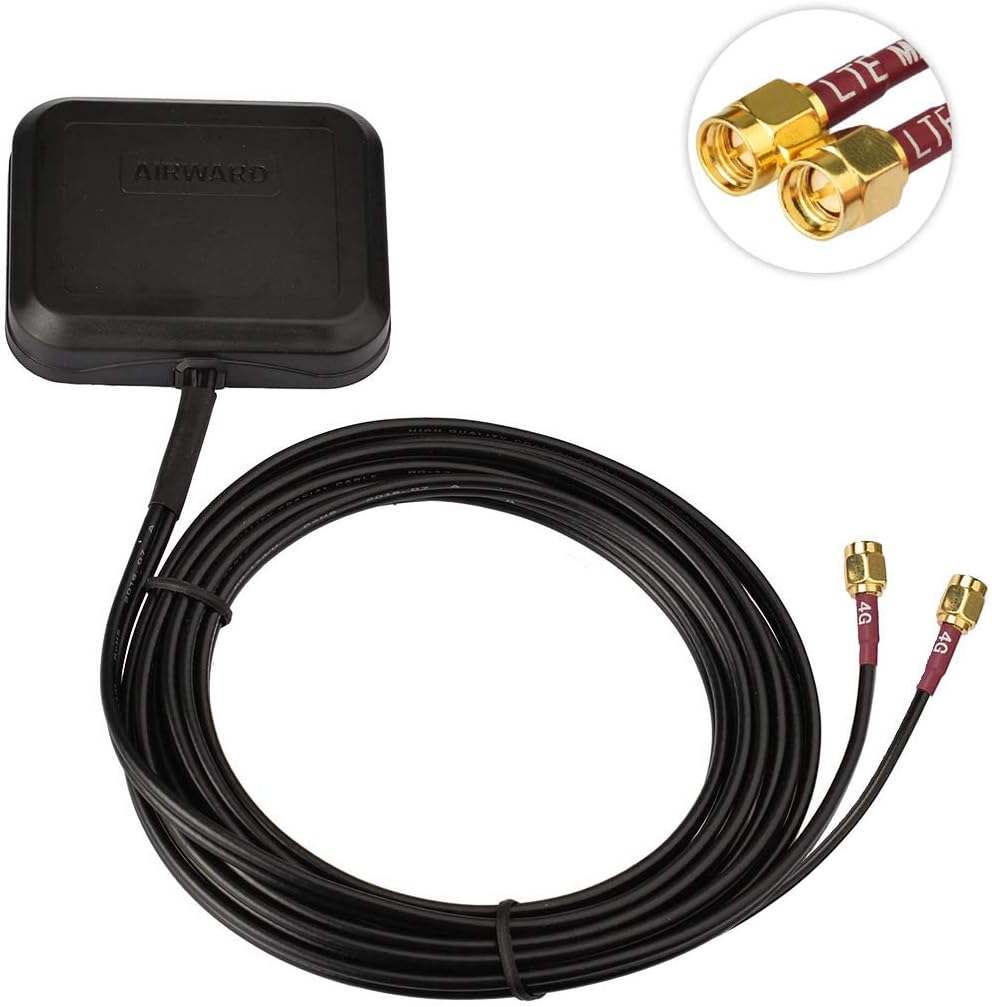 Bingfu 4G LTE Adhesive Magnetic Mount Antenna MIMO SMA Male Antenna Compatible with 4G LTE Wireless Home CPE Mobile Modem Hotspot Industrial IoT Router Cellular Gateway
