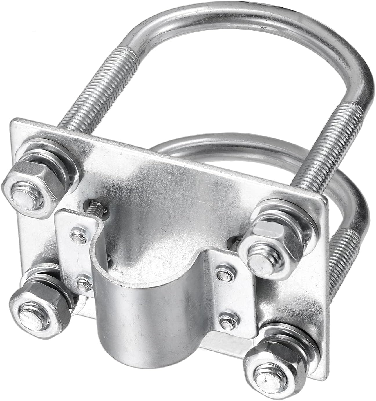 Antennenmast-Klemmhalterung mit U-Bolzen Anti-Rost-Klemmplatte Rohrmontage-Hardware für Outdoor-LoRa-Antenne Helium-Miner-Antenne WiFi-Antenne, 4G LTE-Antenne, Amateurfunkantenne, TV-Antenne