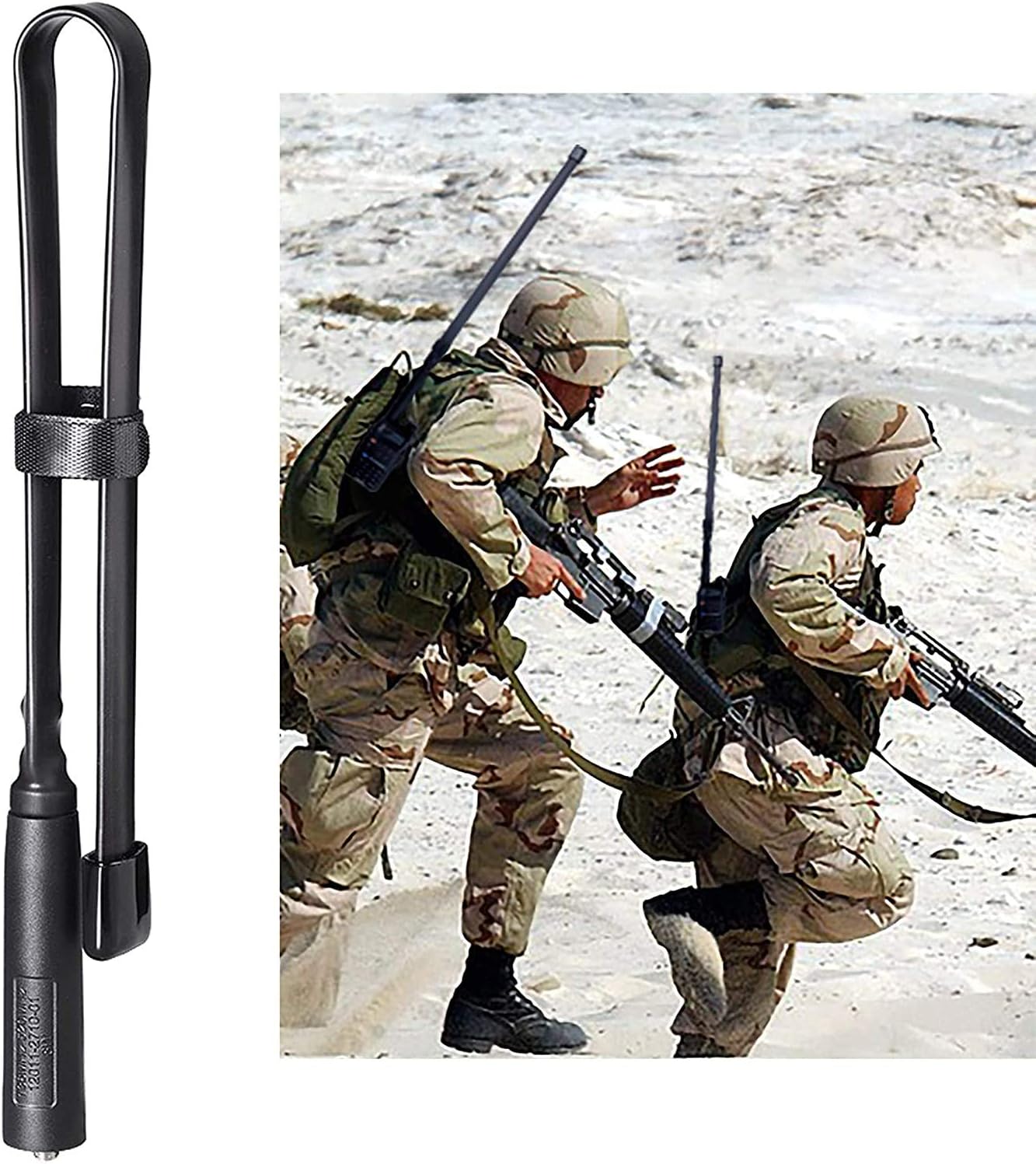 Bingfu Funkgerät Antenne Dualband VHF UHF 136-460 MHz Faltbare CS Tactical SMA Buchse Amateurfunkantenne Kompatibel mit Baofeng BF-F8HP UV-5R UV-82 BF-888S CB-Handfunkgerät Funksprechgerät