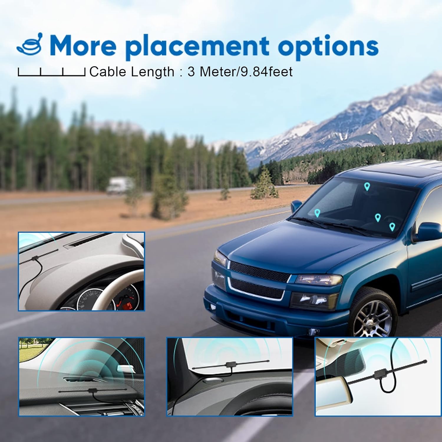 Bingfu Police Radio Scanner Antenne 20-1300MHz BNC-Stecker Dipolantenne Auto Ham Radio Amateurfunk Mobile Scanner Antenne Kompatibel mit Uniden Bearcat Whistler Radio Shack Scanner