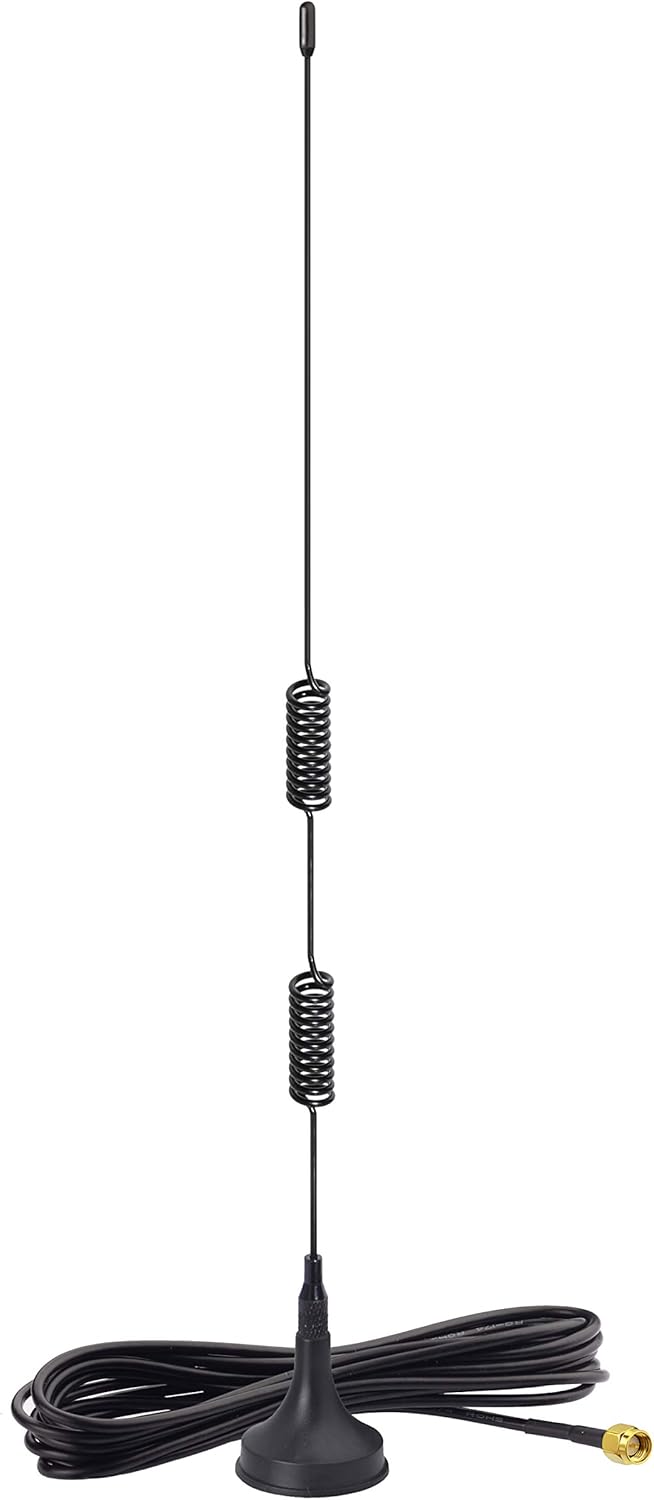 Funkgerät Antenne VHF UHF 136-174 MHz 400-460 MHz Amateurfunk Magnetfuß SMA-Stecker Antenne Kompatibel mit Handfunkgerät Walkie Talkie YAESU VERTAX VX-3R VX-5R VX-6R VX-7R BaoFeng UV-3R