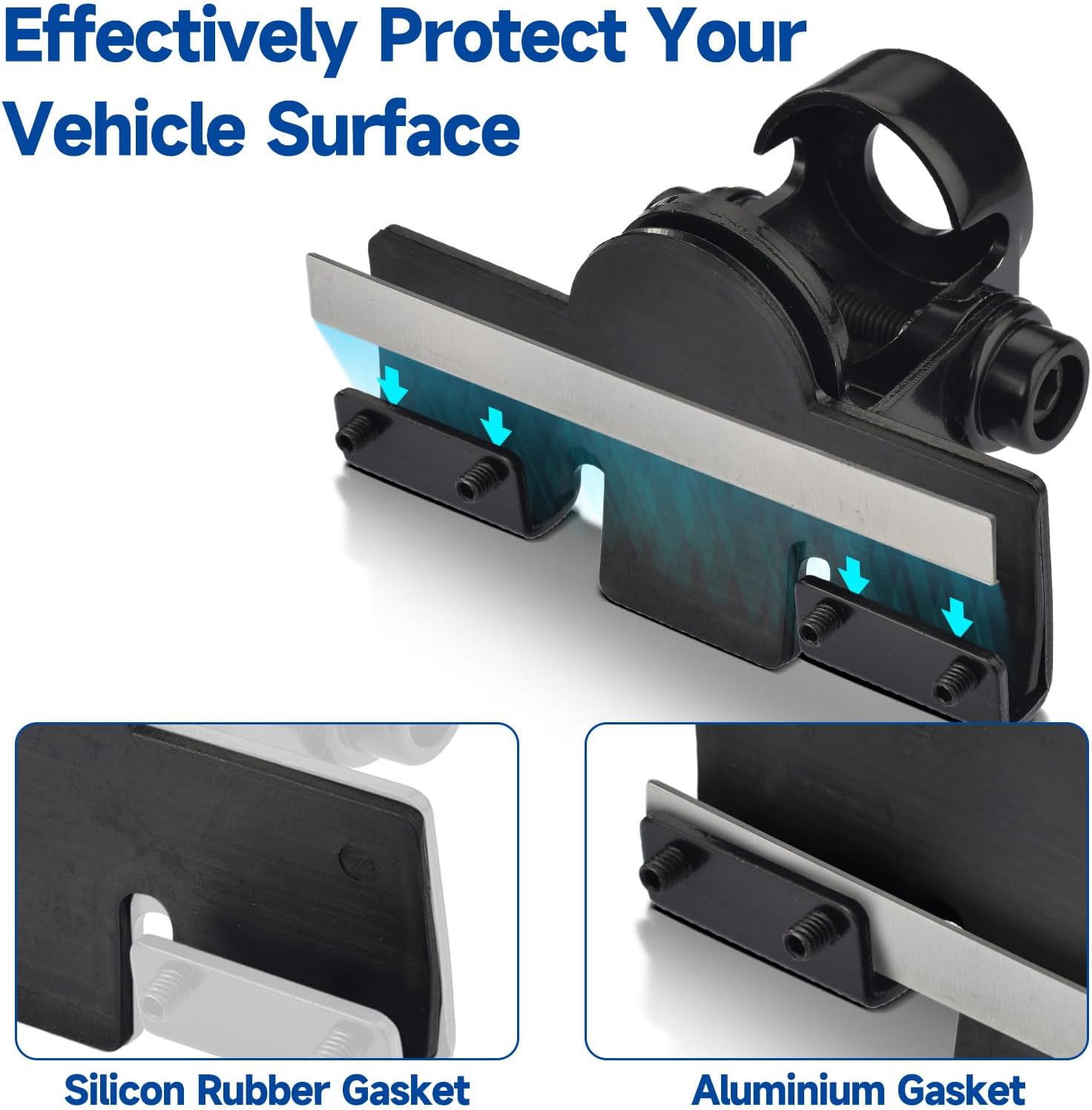 Bingfu Vehicle Antenna Lip Mount Bracket with 20ft RG58 Coaxial Cable - UHF PL259 Male to SO239 Female Bulkhead Connector for Car, Truck, SUV Ham/Amateur Radio Secure Installation