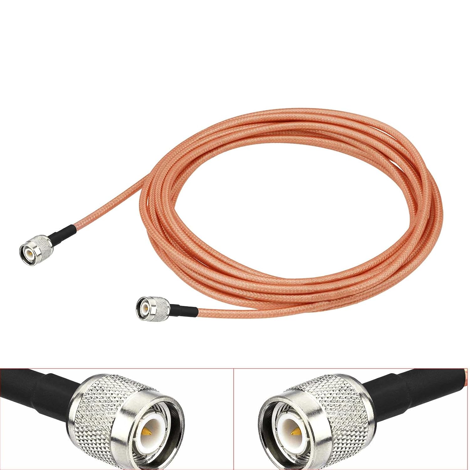 BINGFU TNC Kabel TNC Stecker auf Stecker RG400 Verlustarmes Koaxialkabel 5 m