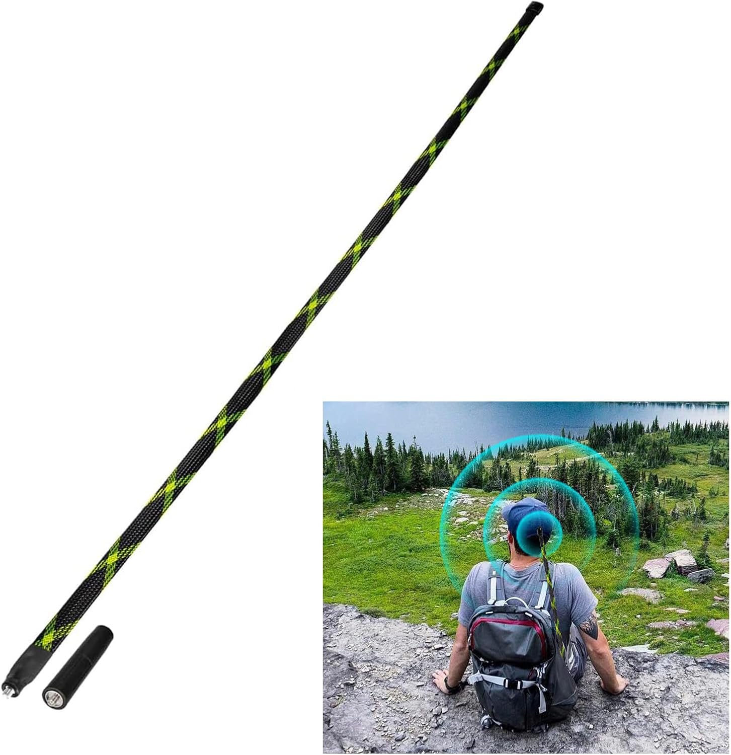 Bingfu Dual Band VHF UHF 136-520MHz 42.9 inch Foldable Camouflage CS Tactical SMA Female Ham Radio Antenna for BaoFeng UV-5R UV-82 BF-F8HP Wouxun HYT Handheld Two Way Radio Walkie Talkie
