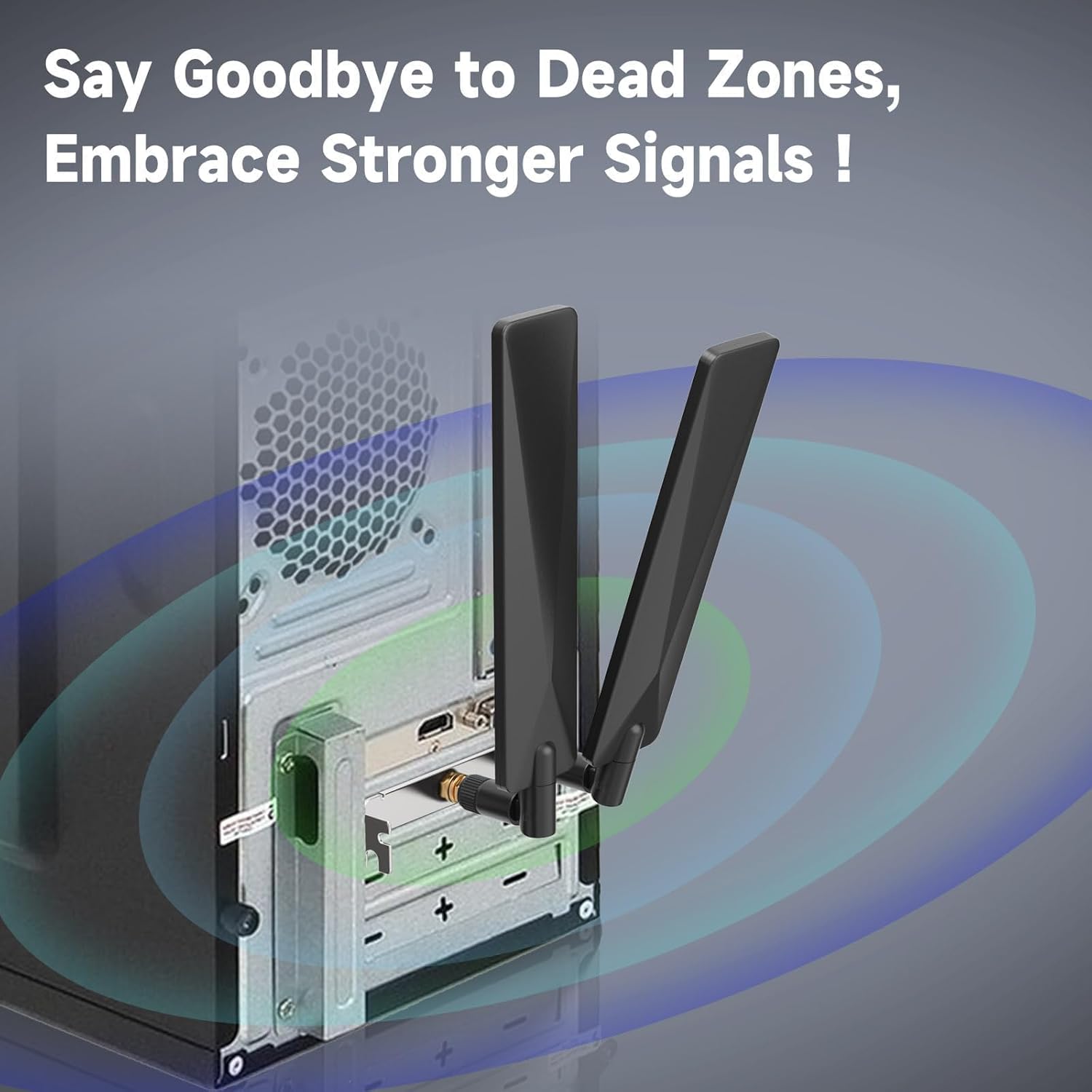 Bingfu Tri-Band WiFi 2.4GHz 5GHz 6E Wifi6 Antenna & 8inch Cable with PCI Slot Bracket for M.2 NGFF Intel Wireless Network Card WiFi Adapter