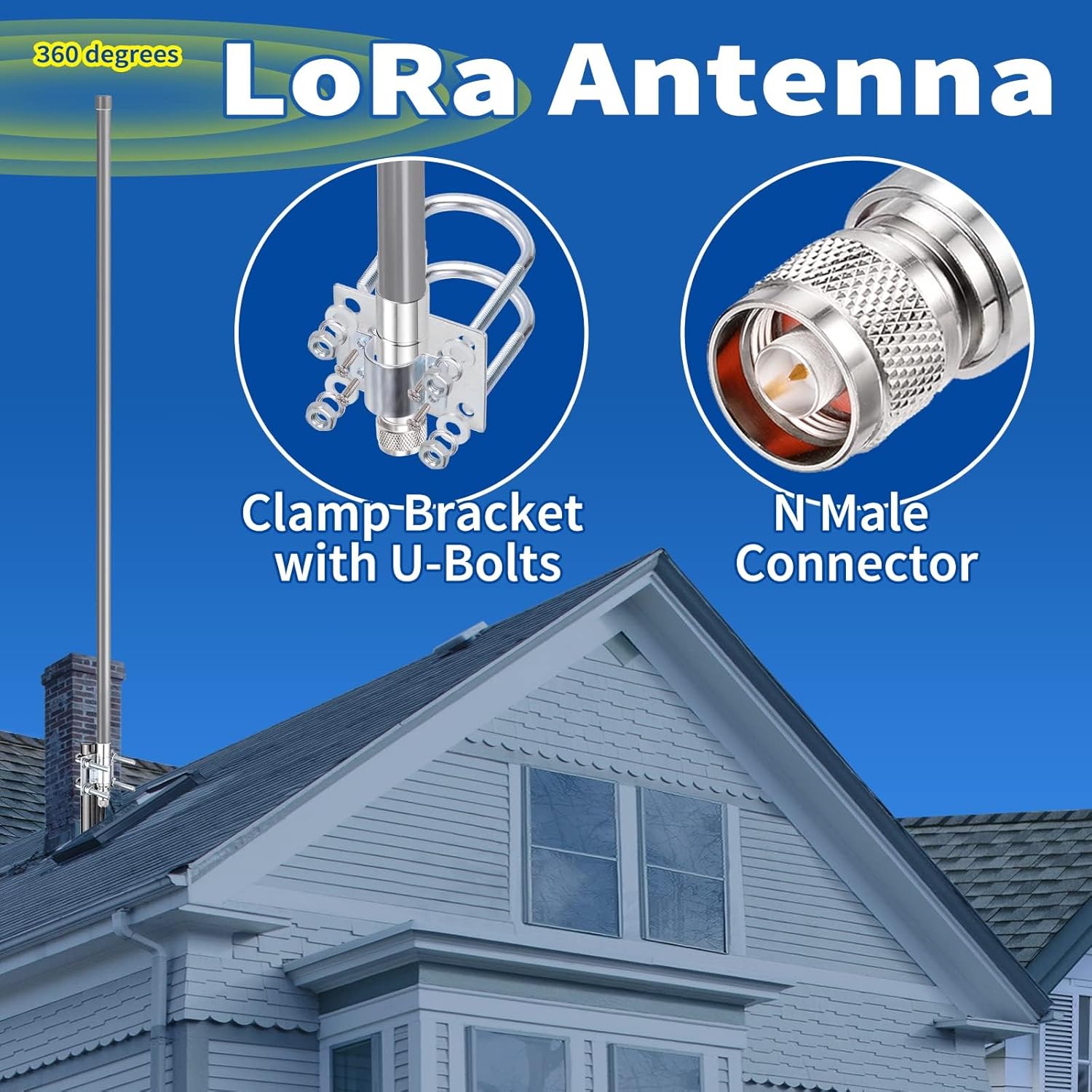 Lora Antenne 868 MHz 8 dbi Helium Antenne mit 3 Meter Kabel für MNTD RAK V2 Nebra Bobcat 300 Sensecap M1 HNT Helium Hotspot Miner SyncroBit Gateway