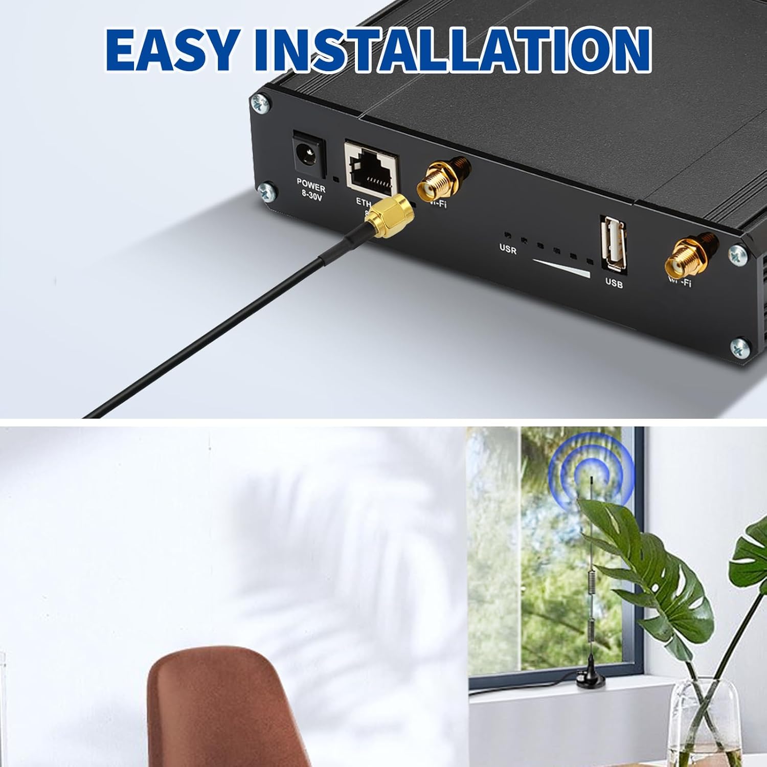 BINGFU 1M SMA Antenna Cable SMA Male to SMA Female 4G LTE Antenna Extension Cable Compatible with 4G LTE WLAN FPV Homematic CCU2 CC1101 Huawei Router Multi-Way