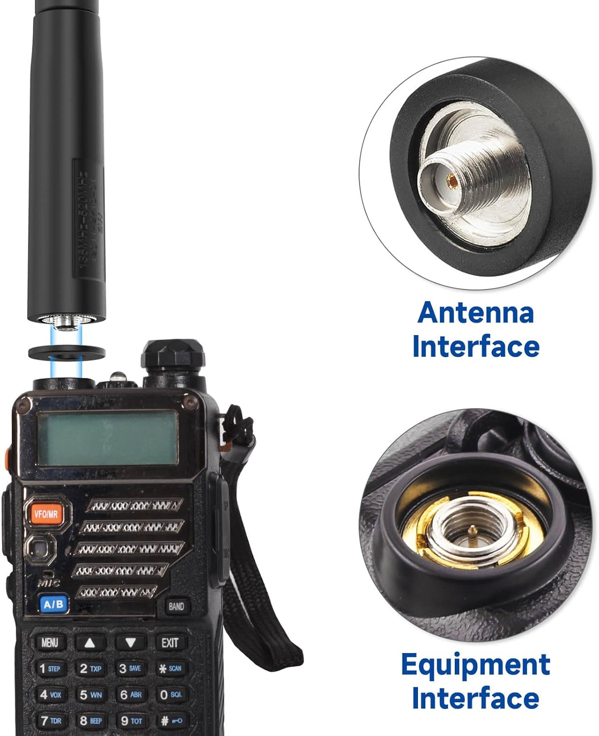 Bingfu Dual Band VHF UHF 136-520MHz 42.9 inch Foldable Camouflage CS Tactical SMA Female Ham Radio Antenna for BaoFeng UV-5R UV-82 BF-F8HP Wouxun HYT Handheld Two Way Radio Walkie Talkie