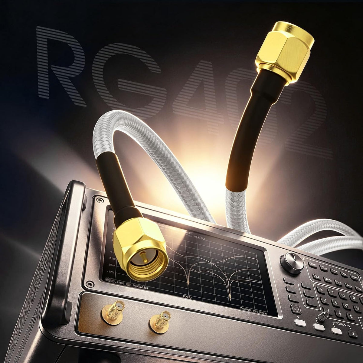 BINGFU SMA Kabel SMA Stecker auf Stecker RG402 Halbflexibles Kabel 10 cm