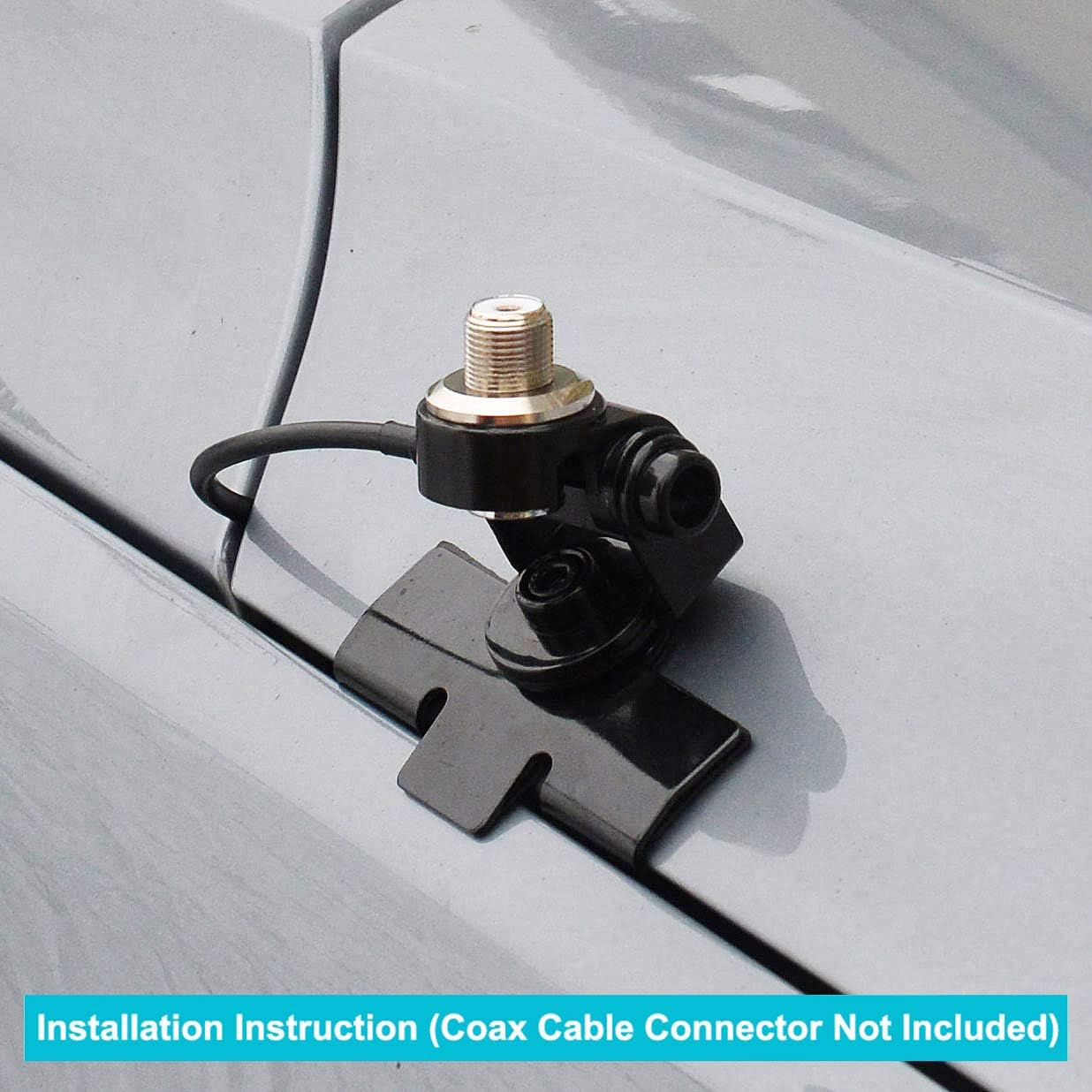 Bingfu Vehicle CB Mobile Radio Antenna Mounting Through Hole Fix Bracket 16mm Hole Lip Mount for Car Truck Ham Amateur Radio Antenna UHF SO239 Female Bulkhead Mount Connector