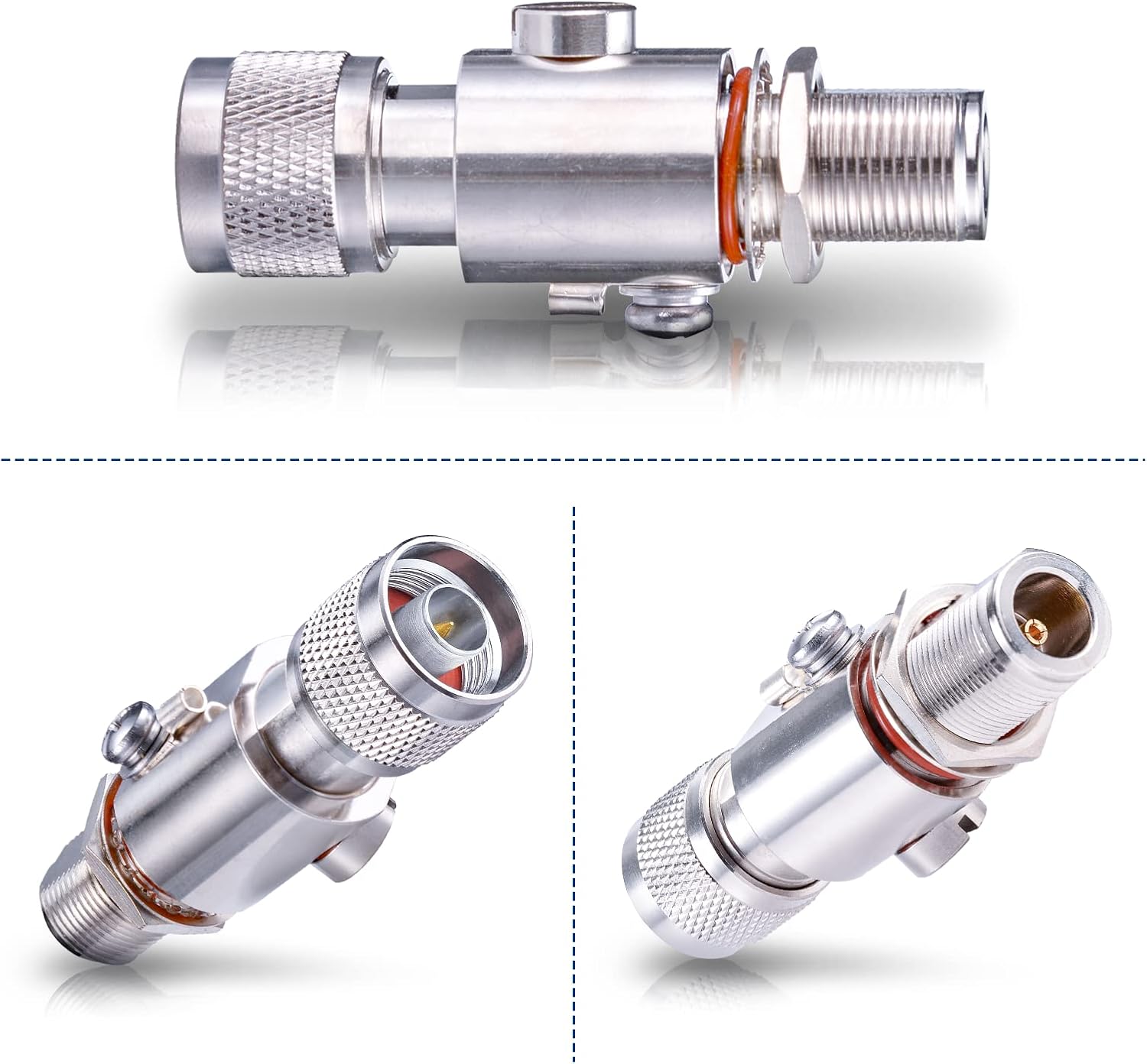 Bingfu Blitz Überspannungsschutz Koaxialer Blitzableiter N Stecker auf N Buchse 50 Ohm DC 0-6GHz Anschluss für Outdoor WiFi 4G LTE GPS Ham Antenne 868 MHz Lora Helium Miner Hotspot Antenne