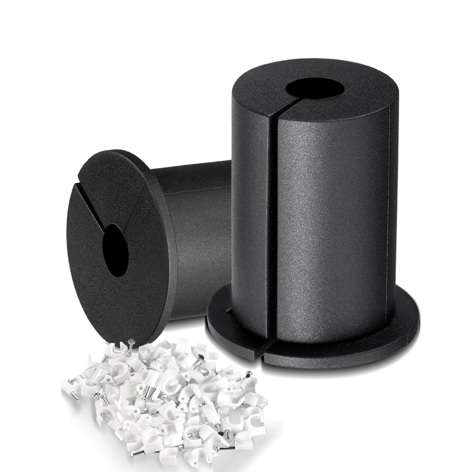 Bingfu Kabelführungskit kompatibel mit Starlink/Ethernet Cat 6/7/8 Kabel - Kabelteilbuchse Wanddurchführung für 1inch/2,4 cm Wandöffnung - 2-Stück mit Drahtklemmen