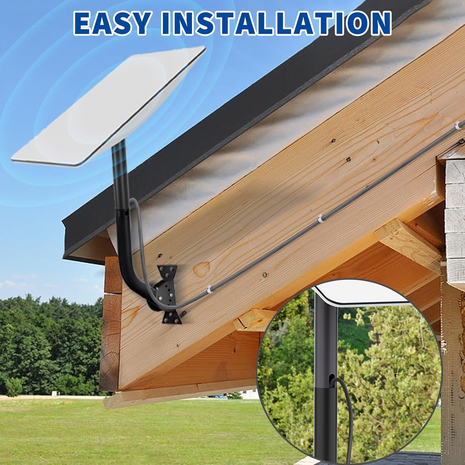 BINGFU Ersatzkabel für Starlink V2 Gen2 Satellitenschüssel - Hochgeschwindigkeits Übertragung und verbessertes Antistörungs-Verlängerungskabel für Starlink Gen 2,3-Meter