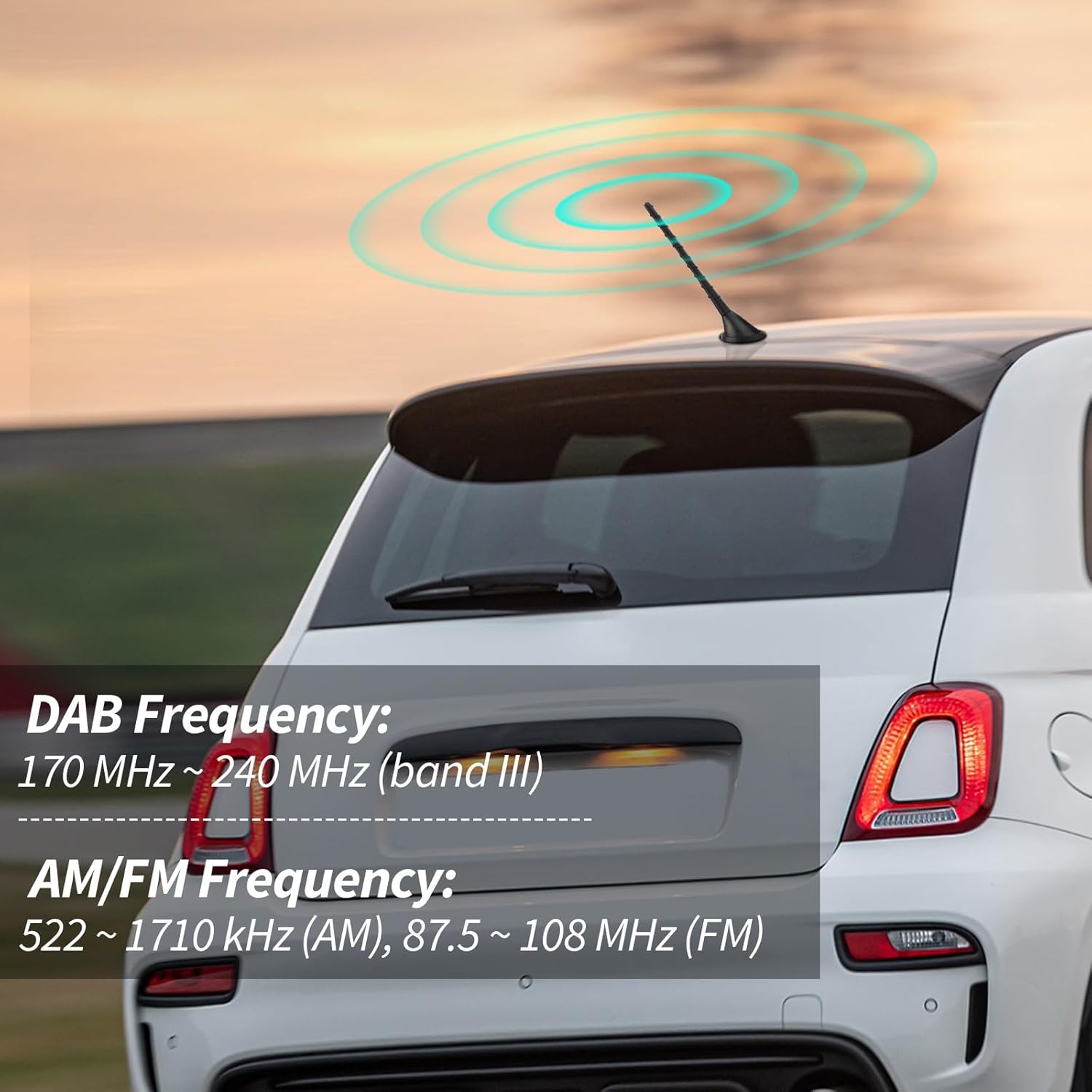 Bingfu Autoantenne Kurz 23cm Auto Dachantenne Kfz Stabantenne Ersatz für Autoradio mit Kompaktem, Stilvollem Design und Starker FM/DAB Signalstärke