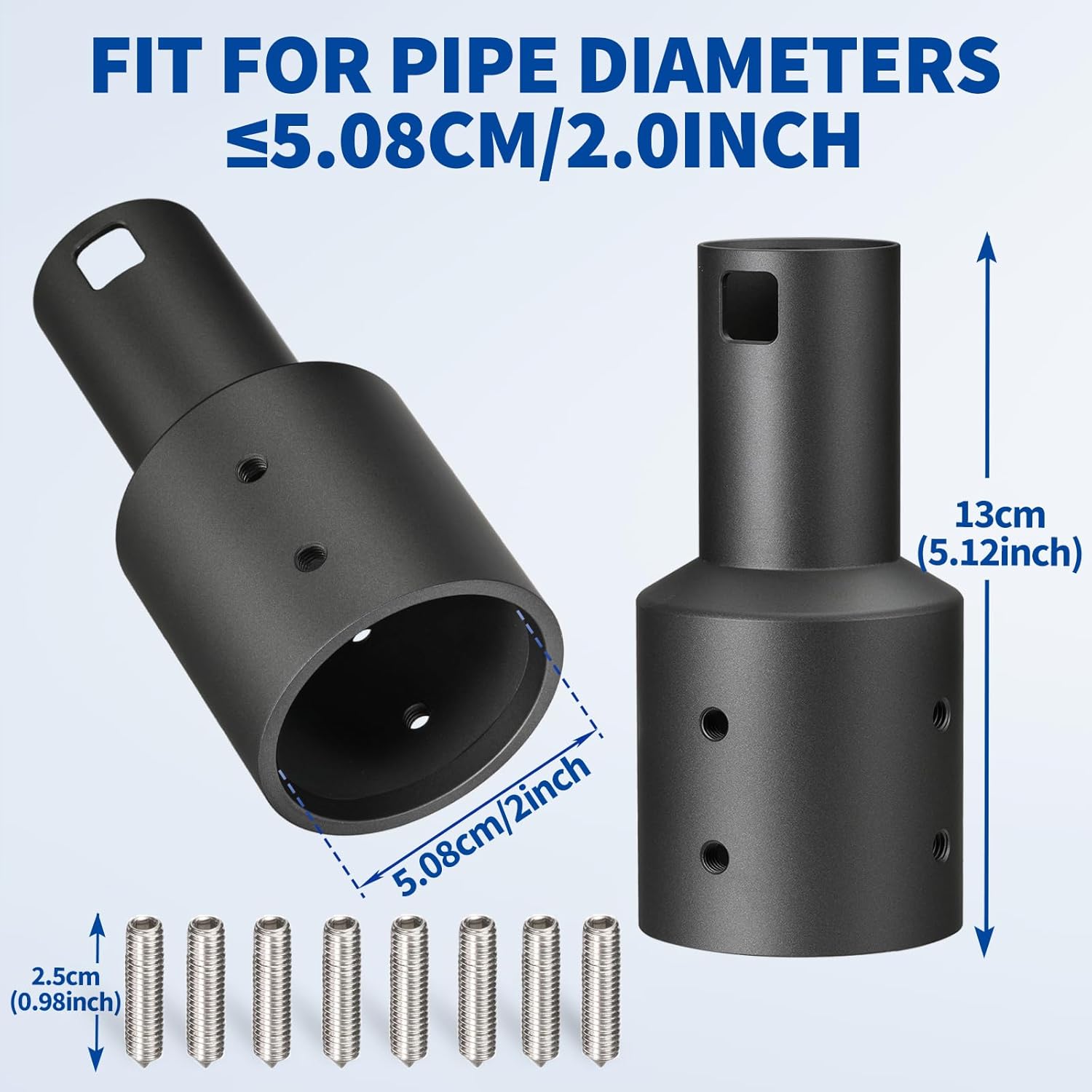 Sleeve Adapter Mastpol-Montagesatz für Starlink Gen2 V2 Dish Satellitenantenne - Passend für Rohrdurchmesser bis zu 2 Zoll - Sicherer Sleeve-Mount mit Anti-Rotationsrippe für Starlink Kits