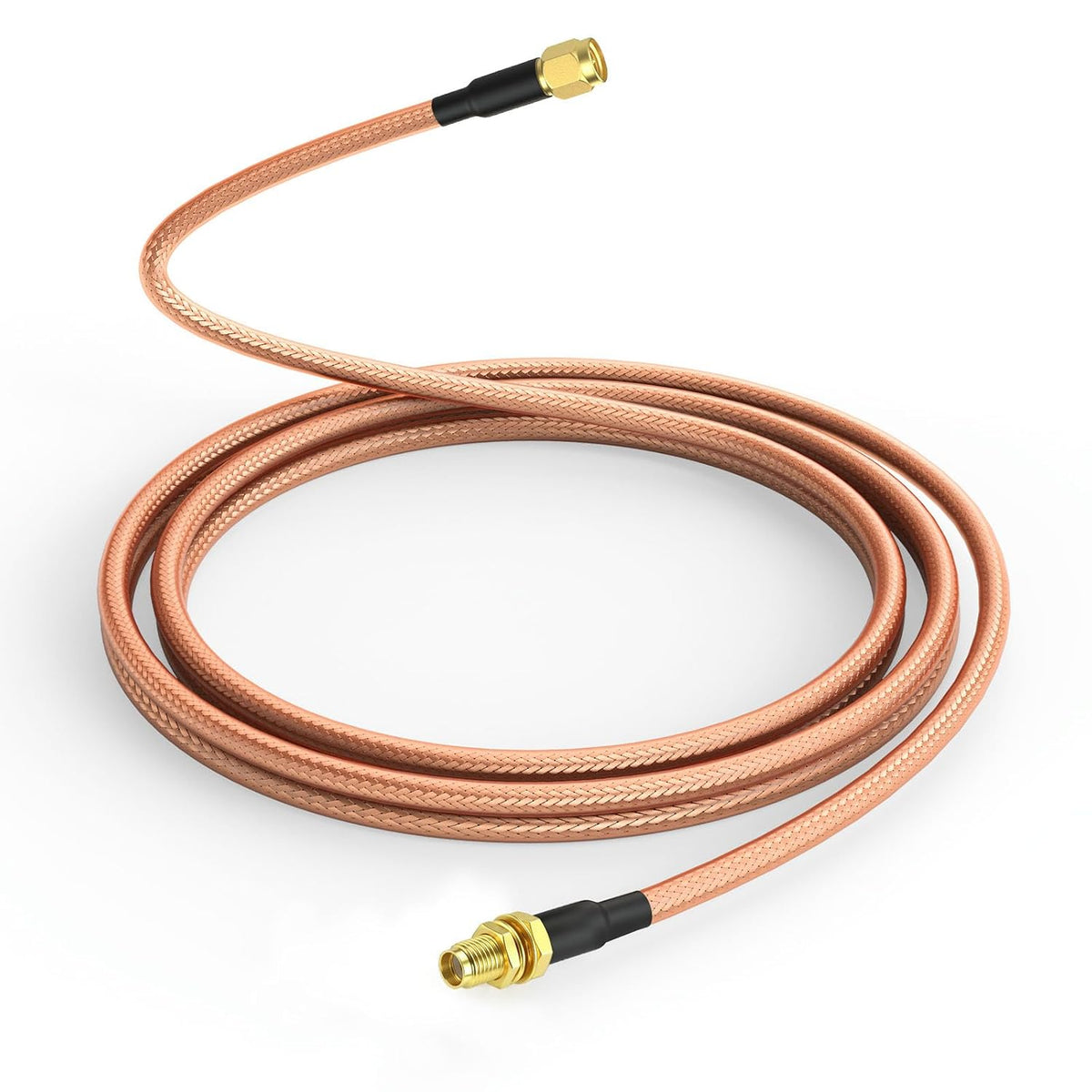 BINGFU SMA Buchse Einbaubuchse auf SMA Stecker Winkel RG400 Kabel 1m