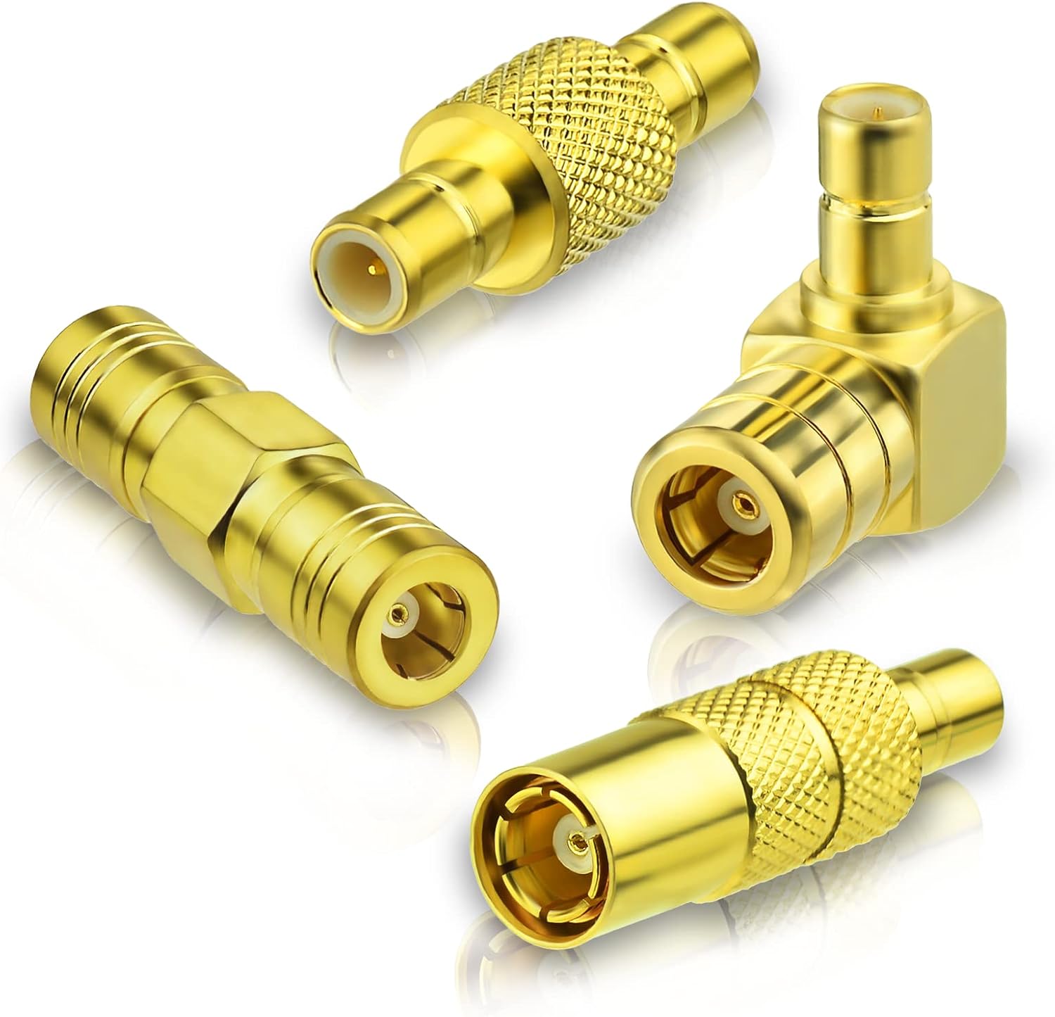 Bingfu DAB Kfz Antenne Adapter SMB Stecker auf SMB Buchse Connector 4 Kit kompatibel mit DAB Autoradio Pioneer Alpine Pure Clarion MEHRWEG