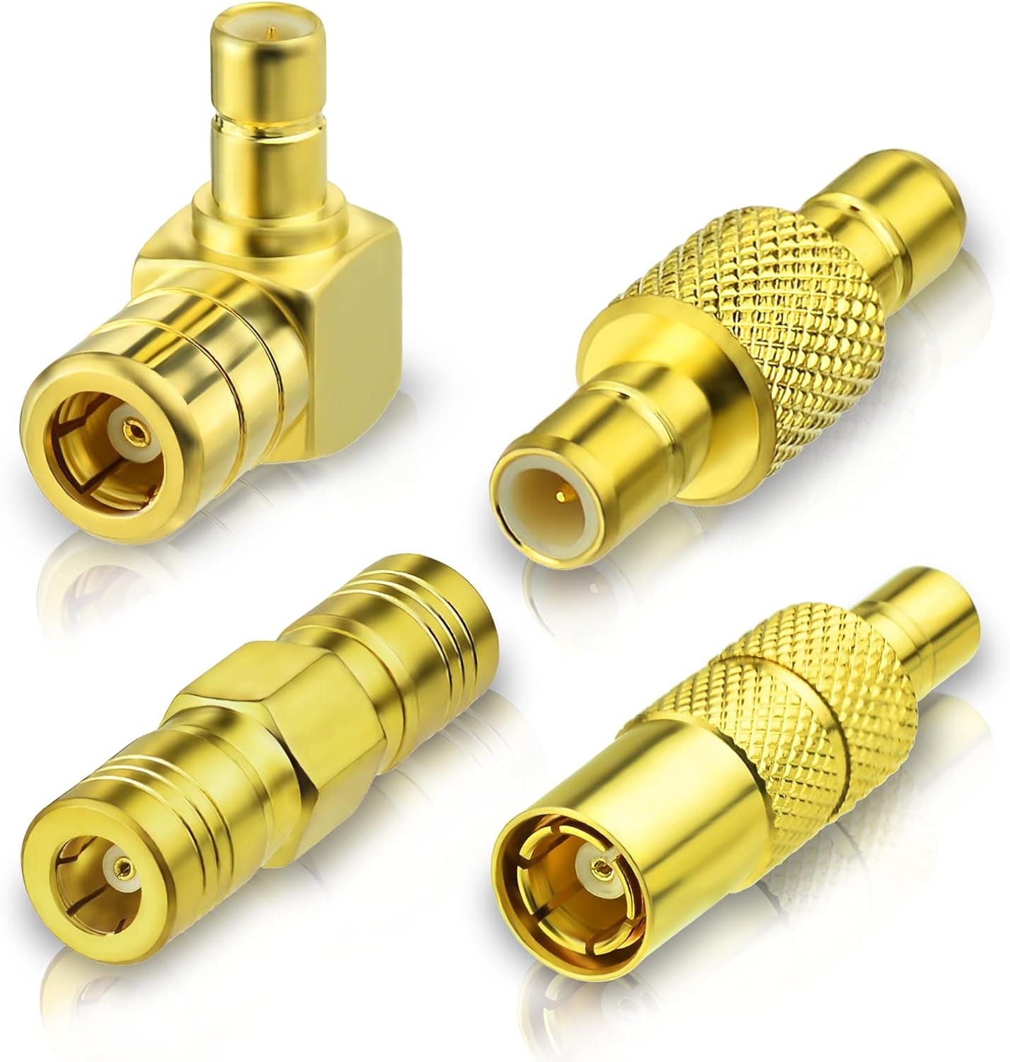 Bingfu DAB Kfz Antenne Adapter SMB Stecker auf SMB Buchse Connector 4 Kit kompatibel mit DAB Autoradio Pioneer Alpine Pure Clarion MEHRWEG