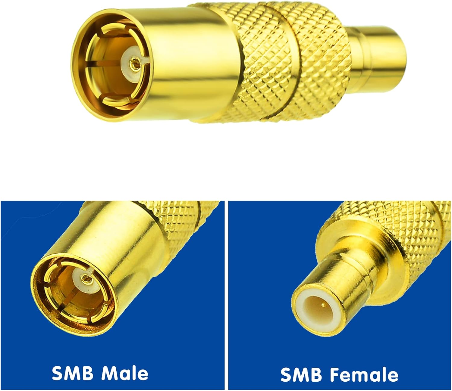 Bingfu DAB Kfz Antenne Adapter SMB Stecker auf SMB Buchse Connector 4 Kit kompatibel mit DAB Autoradio Pioneer Alpine Pure Clarion MEHRWEG