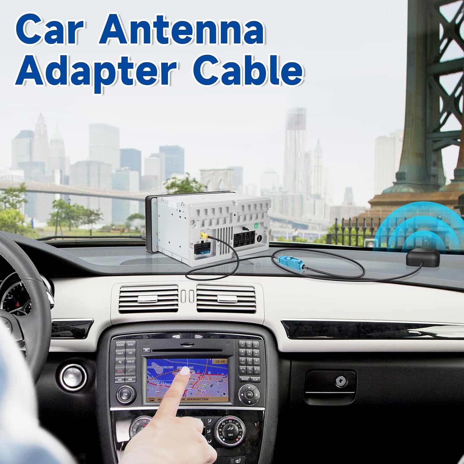 Fakra Z Stecker auf SMA Stecker Auto Antenne Verlängerungskabel 30cm für Autoradio Android Head Unit GPS Navigation FM Radio Sirius XM Satellitenradio 4G LTE TEL Telematik Bluetooth Modul