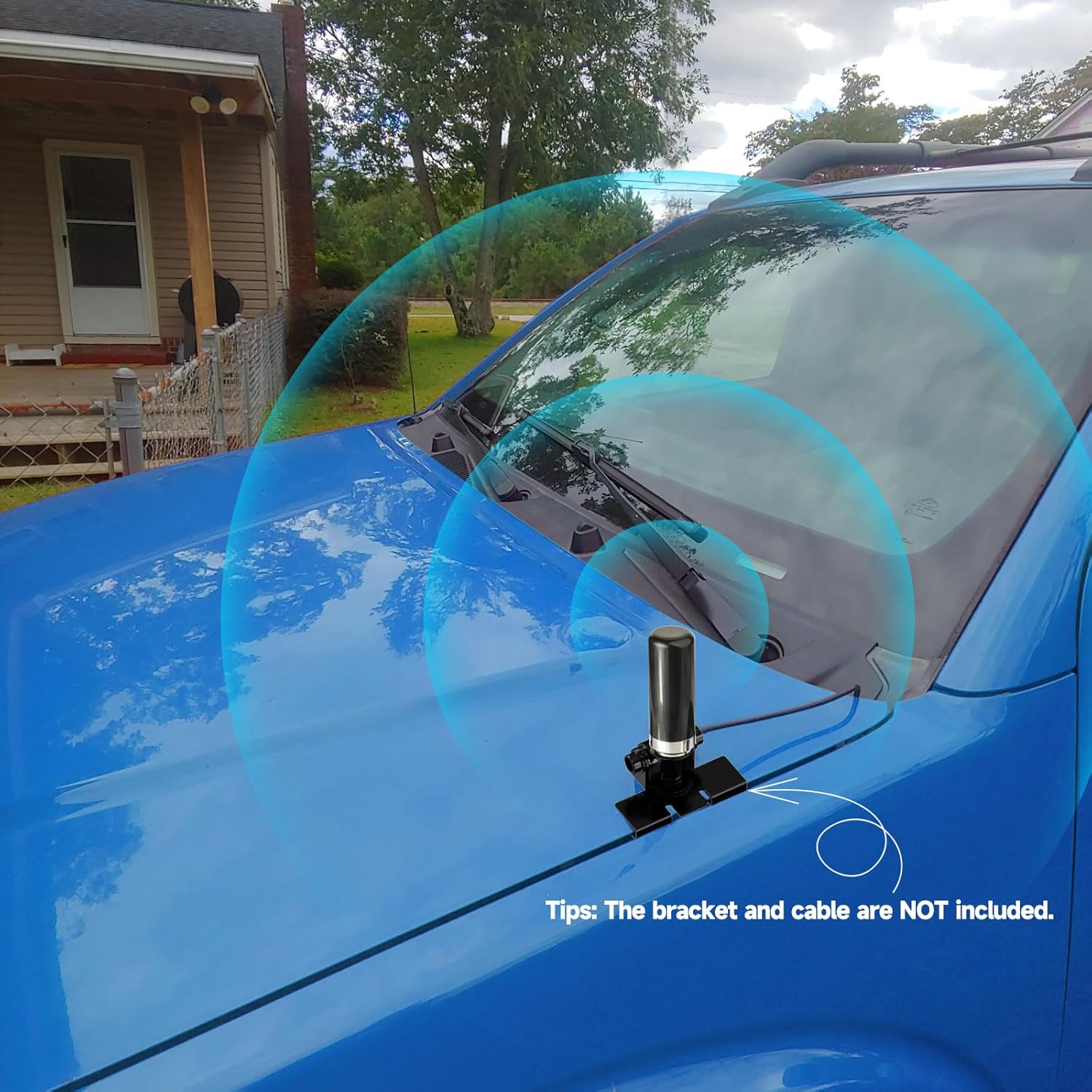 Bingfu Vehicle Ham Radio Antenna Dual Band VHF UHF 136-174MHz 400-470MHz Low Profile PL259 Male Connector Antenna for Car Truck Amateur/Mobile/Two Way/Marine VHF Radio