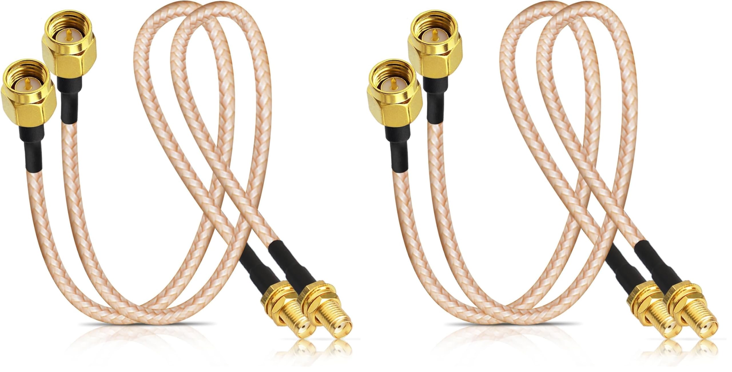 Bingfu SMA Splitterkabel 15 cm SMA-Buchse auf 2X SMA-Stecker Kabel