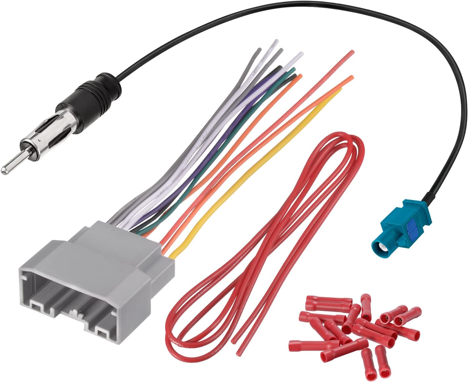 Bingfu Radio Wire Harness for Select Vehicle DB11 Radio Wiring Harness with Antenna Adapter for Car Stereo