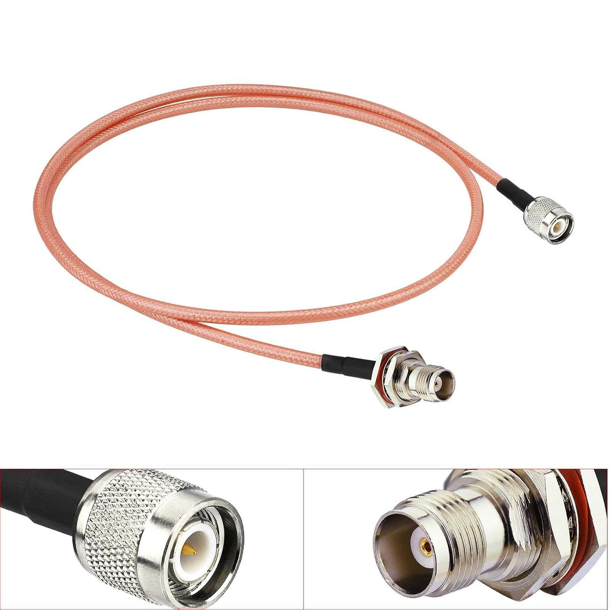 BINGFU TNC Kabel Buchse auf Stecker RG400 Verlustarmes Koaxialkabel 1 m