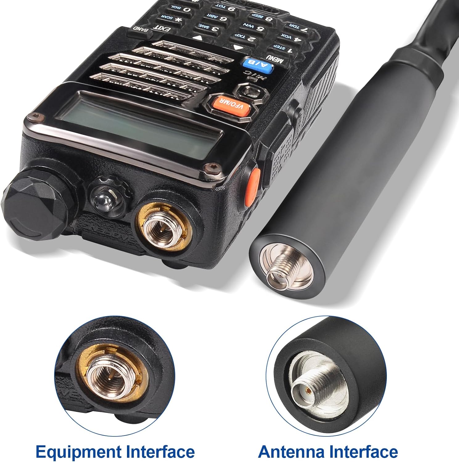 Bingfu Dualband UKW UHF 144/430 MHz 108 cm Faltbare CS Tactical SMA-Buchse Amateurfunkantenne für Wouxun Baofeng BF-F8HP UV-5R UV-82 BF-888S GT-3 Handschinken-Funksprechgerät
